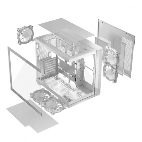 Obudowa komputerowa MODECOM Volcano Panorama APEX ARGB 5F biała MIDI