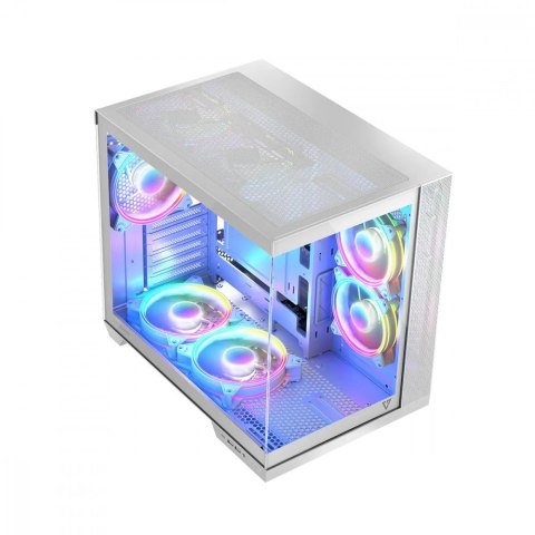 Obudowa komputerowa MODECOM Volcano Panorama Midi biała z szkłem hartowanym