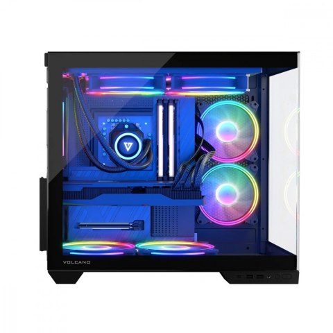 Obudowa komputerowa MODECOM Volcano Panorama Midi szara przeszklona z dwukomorową konstrukcją