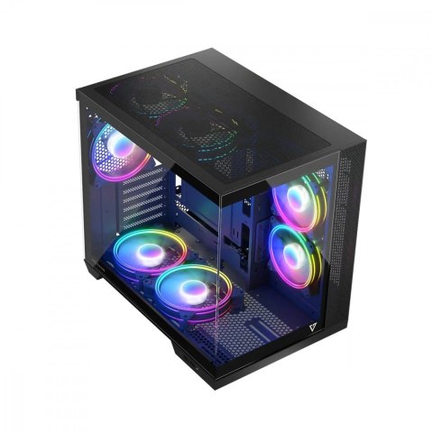 Obudowa komputerowa MODECOM Volcano Panorama Midi szara przeszklona z dwukomorową konstrukcją