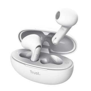 Słuchawki earbuds Trust Yavi Bluetooth ENC białe bezprzewodowe z redukcją szumów