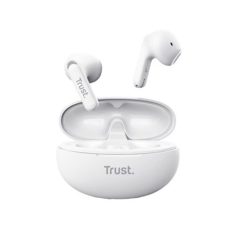 Słuchawki earbuds Trust Yavi Bluetooth ENC białe bezprzewodowe z redukcją szumów