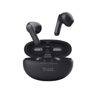 Słuchawki earbuds Trust Yavi Bluetooth ENC czarne bezprzewodowe z mikrofonem