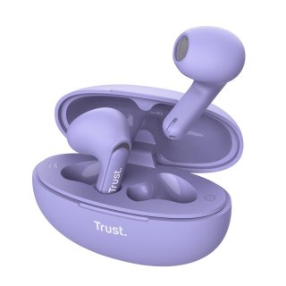 Słuchawki earbuds Yavi Bluetooth ENC fioletowe bezprzewodowe z mikrofonem
