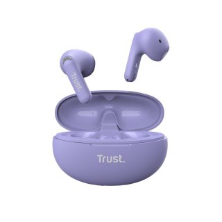 Słuchawki earbuds Yavi Bluetooth ENC fioletowe bezprzewodowe z mikrofonem