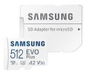 Karta pamięci microSD Samsung EVO Plus 512GB szybka z adapterem