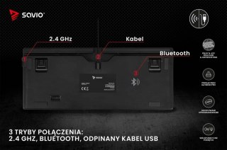 Klawiatura mechaniczna Savio PHENIX bezprzewodowa z Gateron Red Pro