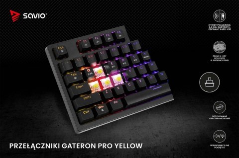Klawiatura mechaniczna Savio PHENIX bezprzewodowa z Gateron Red Pro