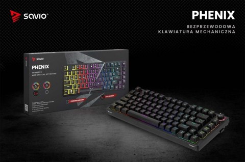 Klawiatura mechaniczna Savio PHENIX bezprzewodowa z Gateron Red Pro
