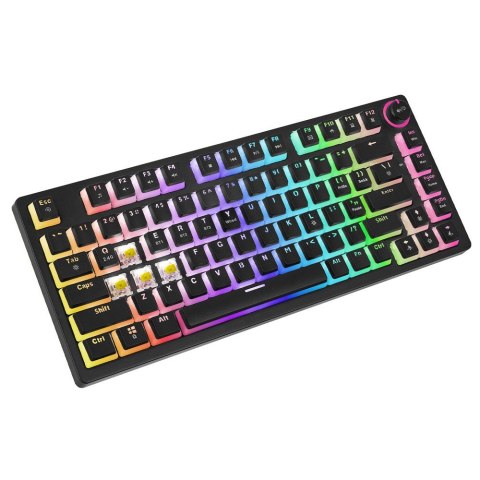Klawiatura mechaniczna bezprzewodowa Savio PHENIX Gateron Yellow Pro