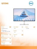 Monitor Dell S2725HS 27 cali IPS LED 100Hz Full HD z głośnikami
