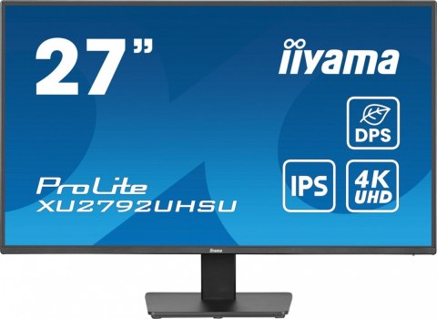 Monitor IIYAMA ProLite XU2792UHSU-B6 27 4K IPS z USB-C Power delivery
