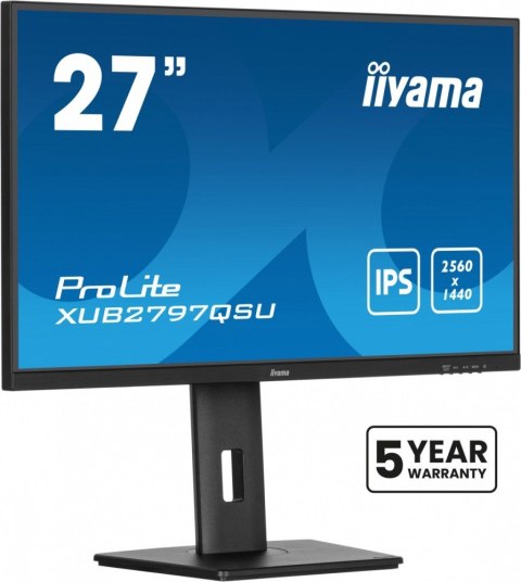Monitor IIYAMA ProLite XUB2797QSU-B1 27 QHD IPS 100Hz ergonomiczną podstawą
