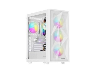 Obudowa Natec Genesis Diaxid 605 ARGB MIDI TOWER USB-C Biała wydajna