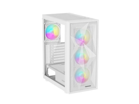 Obudowa Natec Genesis Diaxid 605 ARGB MIDI TOWER USB-C Biała wydajna