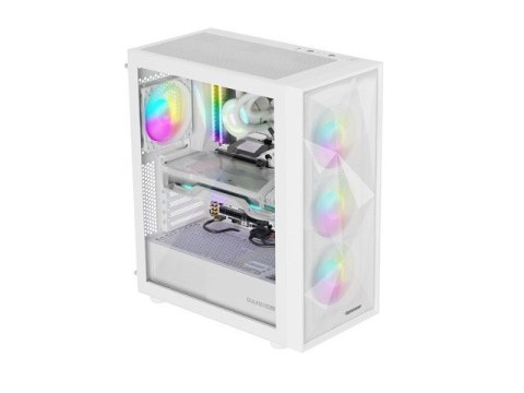 Obudowa Natec Genesis Diaxid 605 ARGB MIDI TOWER USB-C Biała wydajna