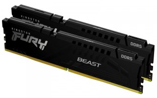 Pamięć Kingston DDR5 Fury Beast 64GB 6400 CL32 czarna z EXPO