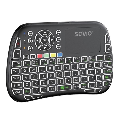 Podświetlana klawiatura bezprzewodowa Savio KW-04 RGB Bluetooth 2.4 GHz