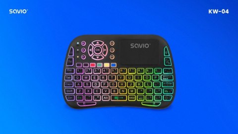 Podświetlana klawiatura bezprzewodowa Savio KW-04 RGB Bluetooth 2.4 GHz