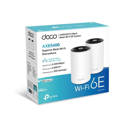 Router TP-LINK Deco XE75 2-pack trójzakresowy WiFi 6E AXE5400 Router TP-LINK Deco XE75 2-pack trójzakresowy WiFi 6E AXE5400