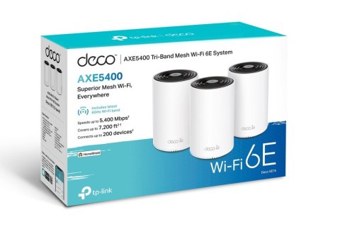 Router TP-LINK Deco XE75 3-pack trójzakresowy WiFi 6E AXE5400