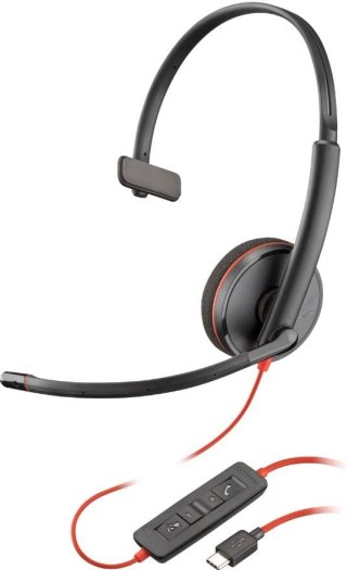Słuchawki POLY Blackwire 3210 Mono USB-C/A wysokiej jakości z mikrofonem