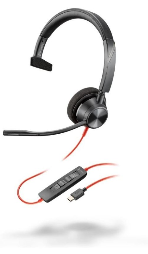 Słuchawki Poly Blackwire 3310 Mono USB-C/A wygodne do call center