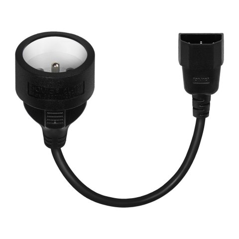 Adapter zasilania SAVIO CL-180 IEC C14 CEE 7/5 15cm kompaktowy