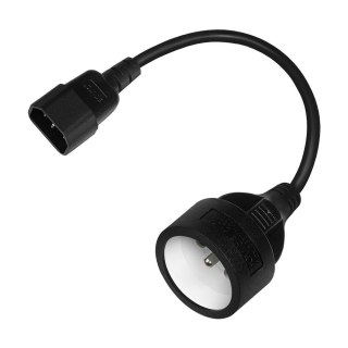 Adapter zasilania SAVIO CL-180 IEC C14 CEE 7/5 15cm kompaktowy