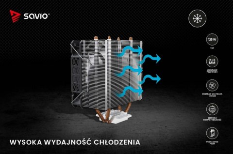 Chłodzenie CPU FROST X2 wydajne powietrzne dla TDP 125W