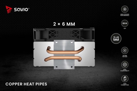 Chłodzenie CPU FROST X2 wydajne powietrzne dla TDP 125W