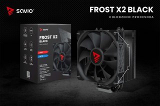Chłodzenie CPU FROST X2 BLACK ciche wydajne 125W PWM Intel AMD