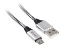 Kabel USB 2.0 AM-Micro 1m czarno-srebrny Tracer szybkie ładowanie i transfer danych