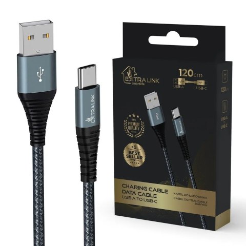 Kabel USB Typ-A do USB Typ-C Extralink Smart Life 1.2m czarny
