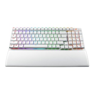 Klawiatura Asus ROG Strix Scope II 96 Wireless biała gamingowa z przełącznikami NX