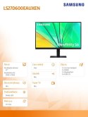 Monitor Samsung ViewFinity S60D 27 QHD 100Hz z HDMI i ergonomią