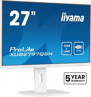 Monitor IIYAMA ProLite XUB2797QSN-W1 27 IPS QHD USB-C Dock 65W biały