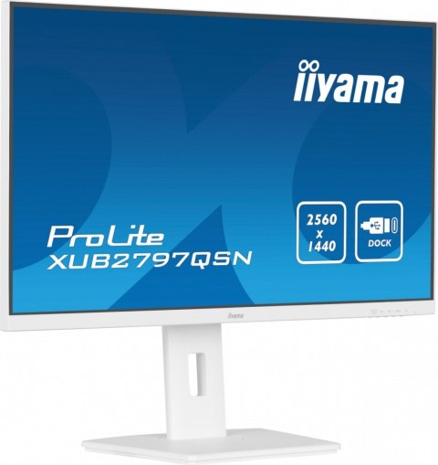 Monitor IIYAMA ProLite XUB2797QSN-W1 27 IPS QHD USB-C Dock 65W biały