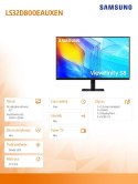 Monitor Samsung ViewFinity S80D 32 cale UHD 3840x2160 VA 60Hz