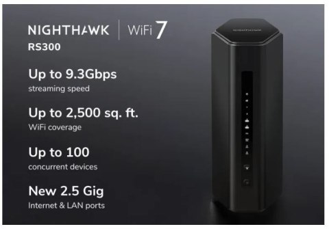 Router Netgear RS300 WiFi 7 9.3 Gb/s z portem 2.5 Gb/s