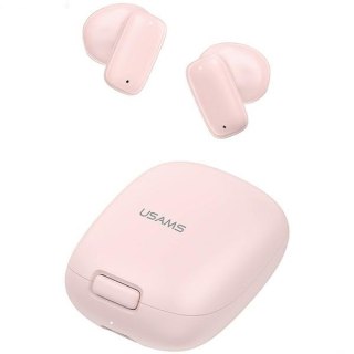 Słuchawki Bluetooth 5.3 TWS USAMS różowe bezprzewodowe stereo z mikrofonem