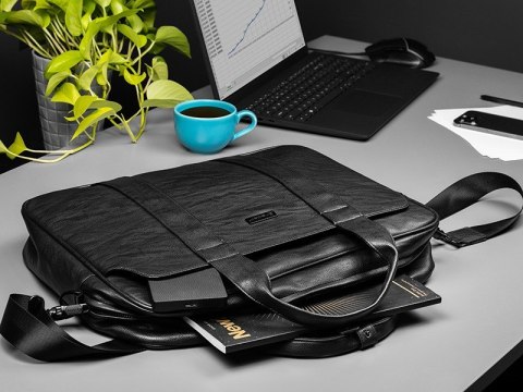 Torba na notebooka 16 cali Tracer LT1 elegancka skórzana z paskiem