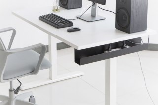 Uchwyt stalowy Digitus 60 cm do organizacji kabli pod biurkiem czarny