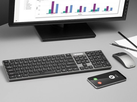 Zestaw klawiatura i mysz Tracer SET RF Nano USB bezprzewodowy ergonomiczny