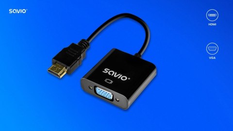 Adapter HDMI VGA AK-75 wydajny konwerter sygnału do monitorów