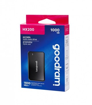 Dysk SSD GOODRAM HX200 1TB USB-C szybki czarny nośnik