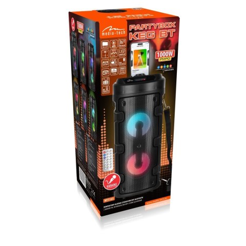 Głośnik Media-Tech PARTYBOX KEG BT MT3165 V2.0 Bluetooth 5.0 Karaoke 40W