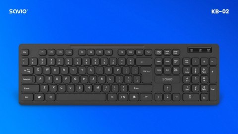 Klawiatura bezprzewodowa Savio KB-02 elegancka z technologią 2.4 GHz