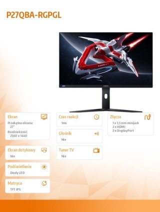 Monitor XIAOMI Mini LED Gaming G Pro 27 2K 180Hz IPS HDR1000