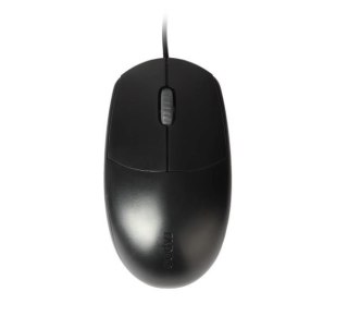 Mysz optyczna RAPOO N100 przewodowa ergonomiczna czarna 1600 DPI